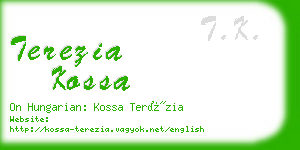 terezia kossa business card